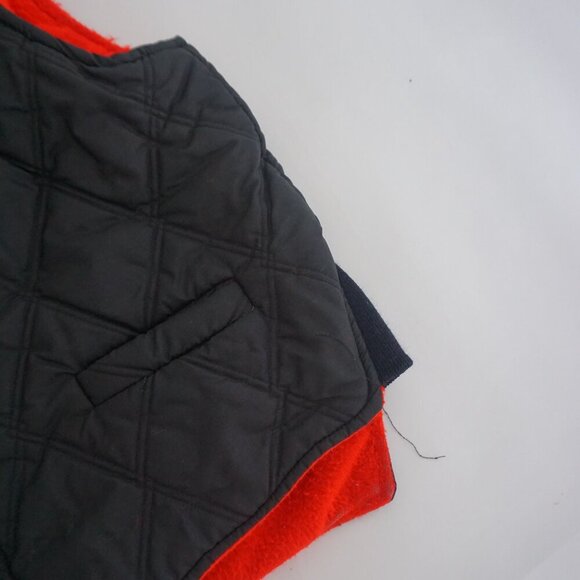 Vintage '70S Black Red Quilted Puffer Zip Up Vest Jacket Size Medium - Picture 5 of 11